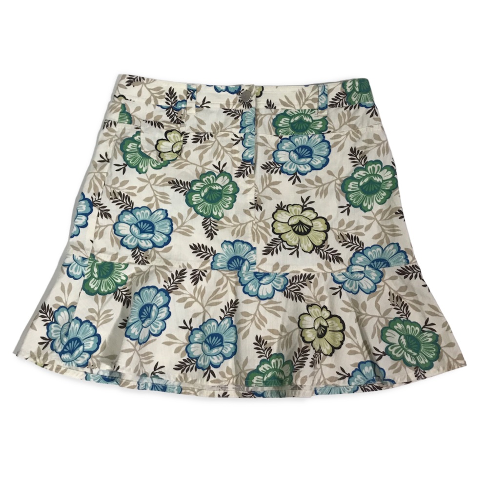 Ann Taylor LOFT Floral Ruffled Mini Skirt 6P